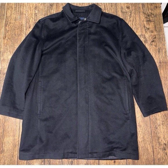 Brooks brothers wool coat black zippered